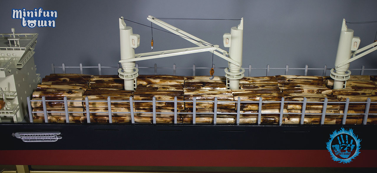纯手工铁杉制散货轮模型 2